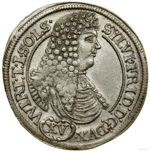 15 krajcars, 1675, Olesnica; písmená S-P (Samue minc...