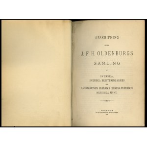 Beskrifning öfver J. F. H. Oldenburgs Samling af Svensk...