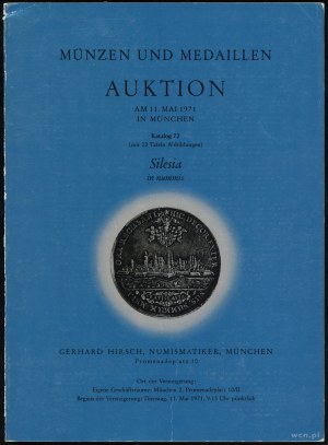 Gerhard Hirsch, Auktion 72. Schlesien in nummis; München,...