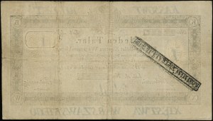 1 Taler, 1.12.1810; Unterschrift des Kommissars: Walenty Sobolewsk...
