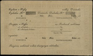 Treasury Assignment for 200 zlotys, 1831; signatures: Hilar...