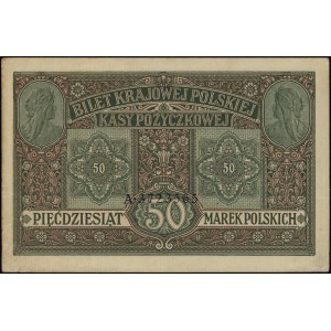 50 marks polonais, 9.12.1916 ; jenerał, série A, numéro...