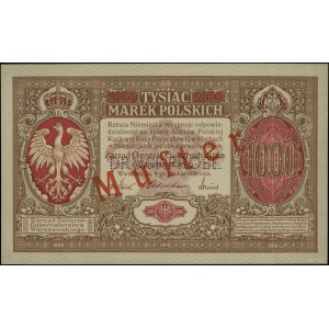 Single-sided printing of the front page of the 1,000 polskic mark....