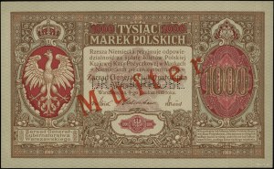Single-sided printing of the front page of the 1,000 polskic mark....