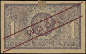 1 polnische Marke, 17.05.1919; Serie IAL, Nummerierung 129056....