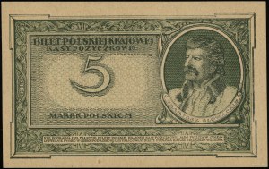 5 polnische Mark, 17.05.1919; Serie J, Nummerierung 625880....