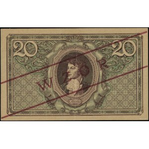 20 polnische Mark, 17.05.1919; ID-Serie, Nummerierung 1593....