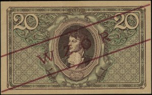 20 polnische Mark, 17.05.1919; ID-Serie, Nummerierung 1593....