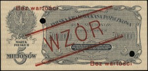 5.000.000 polnische Mark, 20.11.1923; Serie B, Nummerierung...