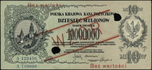 10.000.000 marek polskich, 20.11.1923; seria A, numerac...