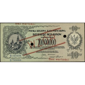10.000.000 di marchi polacchi, 20.11.1923; serie B, numerazione...