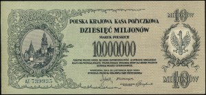 10,000,000 Polish marks, 20.11.1923; AZ series, num...