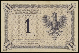 1 złoty, 28.02.1919; seria 77 H, numeracja 079843; Luco...