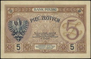 5 złotych, 28.02.1919; seria 47.B., numeracja 014,426; ...