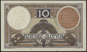 10 zlatých, 28.02.1919; séria 11.A., číslovanie 080312, ...