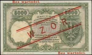 5,000 zloty, 28.02.1919; series A, numbering 266015, o...