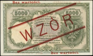 5000 zlatých, 28.02.1919; série A, číslo 268509, o...