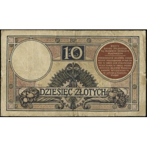 10 zlotys, 15.07.1924 ; 2e émission, série C, numéro 3...
