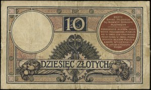 10 zlotys, 15.07.1924 ; 2e émission, série C, numéro 3...