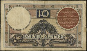 10 zloty, 15.07.1924; 2nd issue, series C, numbering 3....