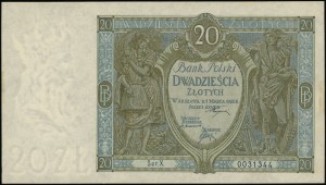 20 zlatých, 1.03.1926; série X, číslování 0031344; Luco...