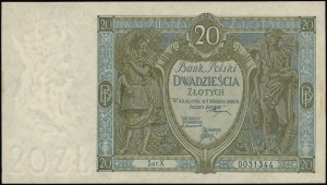 20 złotych, 1.03.1926; seria X, numeracja 0031344; Luco...