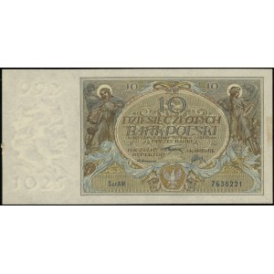 10 Zloty, 20.07.1926; Serie AM, Nummerierung 7638221; zn...