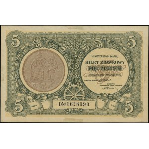 5 oro, 1.05.1925; serie D, numerazione 1628090; Lucow...