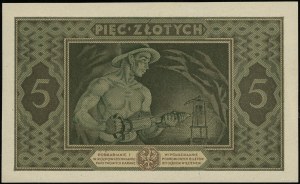 5 złotych, 25.10.1926; seria D, numeracja 8416463; Luco...