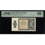 1 złoty, 1.10.1938; seria IK, numeracja 8161086; Lucow ...
