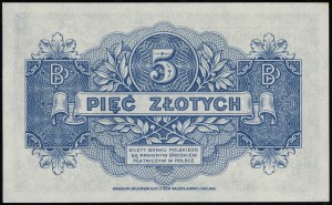5 złotych, 15.08.1939; seria A, numeracja 2223107; Luco...
