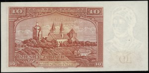 10 zlatých, 15.08.1939; série E, číslování 172079; Luco...