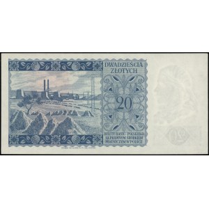 20 zloty, 15.08.1939; series L, numbering 967206; Luco...