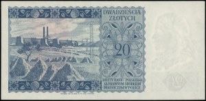 20 złotych, 15.08.1939; seria L, numeracja 967206; Luco...