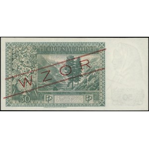 50 zloty, 15.08.1939; serie A, numerazione 012345, rosso...