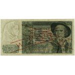 50 zlotys, 15.08.1939 ; série A, numérotation 012345, rouge...