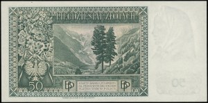 50 zlatých, 15.08.1939; série D, číslování 379108; Luco...