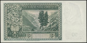 50 złotych, 15.08.1939; seria D, numeracja 379108; Luco...