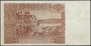 100 zloty, 15.08.1939; H series, numbering 000000, on ...