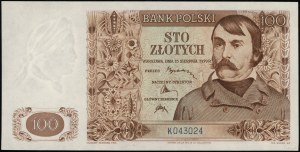 100 złotych, 15.08.1939; seria K, numeracja 043024; Luc...