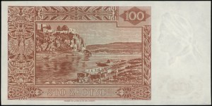 100 zlatých, 15.08.1939; séria K, číslovanie 043024; Luc...