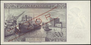 500 zloty, 15.08.1939; series A, numbering 012345, check...