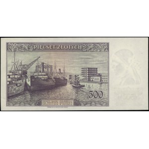 500 złotych, 15.08.1939; seria C, numeracja 599014; Luc...