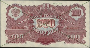 100 złotych, 1944; w klauzuli OBOWIĄZKOWYM, seria AC, n...