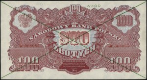 100 oro, 1944; in clausola OBVIOUS, serie AC, n...