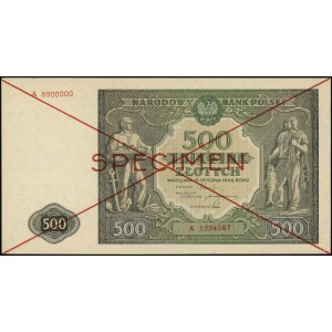 500 złotych; 15.01.1946; seria A, numeracja 8900000 / 1...