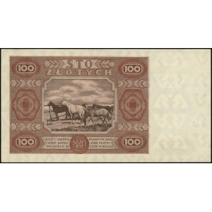 100 złotych, 15.07.1947; seria F, numeracja 7231787; Lu...