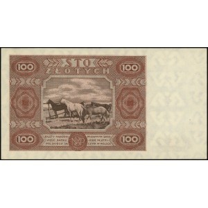 100 zloty, 15.07.1947; series F, numbering 7231787; Lu...