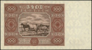 100 złotych, 15.07.1947; seria F, numeracja 7231787; Lu...