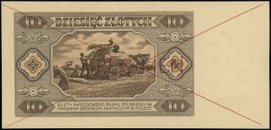 10 złotych, 1.07.1948; seria AD, numeracja 8900000 / 12...